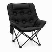 Fauteuil lune en toile avec sac de transport, dossier haut, pliable, portable, pour le camping