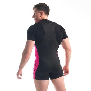 Costume d'haltérophilie tricoté respirant de haute qualité uniforme de lutte de dynamophilie pour hommes vêtements de sport Spandex/Polyester - Product Image 3