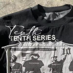 T-shirt à manches longues thermique double couche surdimensionné coupe personnalisée T-shirt lourd 300 GSM impression graphique Logo Double T-shirt - Product Image 3