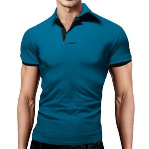 Polo de diseño éxito de ventas logotipo personalizado poliéster color sólido uniforme Polo de golf para hombre - Product Image 2