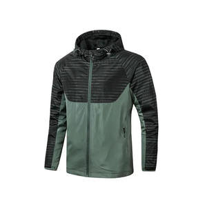 Haute qualité hommes automne veste de course personnalisé mince sport coupe-vent avec toile tissu respirant pour Jogging en plein air - Product Image 1