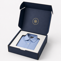 Boîte d'expédition en carton ondulé personnalisée avec insert logo en aluminium pour l'emballage de chemises pliées, sweats à capuche et chaussettes