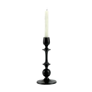 Portavelas moderno de lujo de diseñador, hecho a mano, acabado en negro, Metal de aluminio para decoraciones del hogar y ocasiones navideñas - Product Image 4