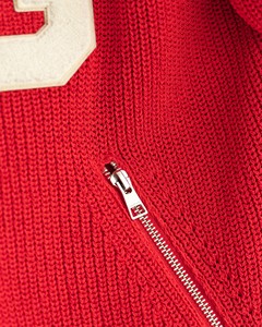 <span class=keywords><strong>Veste</strong></span> décontractée en tricot mélangé de coton avec logo brodé personnalisé et poches zippées pour hommes - Product Image 3