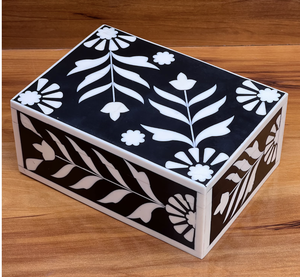 Caja de Joyería con Incrustaciones de Hueso, Hecha a Mano, Pulida, Diseño de Amor, Material Orgánico, Tamaño Personalizable, Decoración para el Hogar - Product Image 3