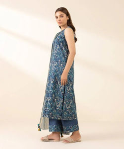 Vestido de algodón de césped tradicional de lujo en cantidad a granel Ropa informal Shalwar Kameez con color personalizado para mujeres Servicio OEM - Product Image 3