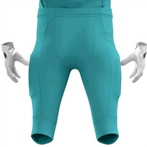 Uniforme de football américain sublimé en polyester 100% personnalisé pour hommes maillot court de matériel d'équipe en sergé sarcelle respirant - Product Image 4