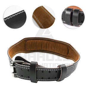 Ceintures d'haltérophilie en cuir durable avec logo personnalisé ceinture d'haltérophilie en cuir directe d'usine à bas quantité minimale de commande - Product Image 2