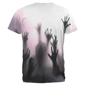 T-shirt personnalisé par sublimation pour hommes et femmes, en polyester/coton tricoté, respirant, durable, design lavé - Product Image 4