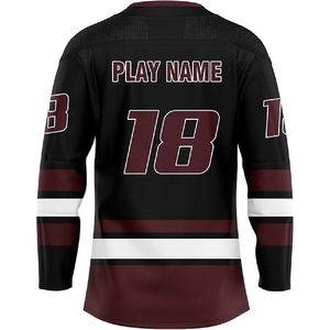 Best-seller Maillot de hockey sur glace pour homme manches longues brodé sublimation col V - Product Image 2