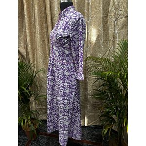 Elegante Vestido Kurti Largo de Silueta Recta para Profesionales Elegantes - Product Image 4