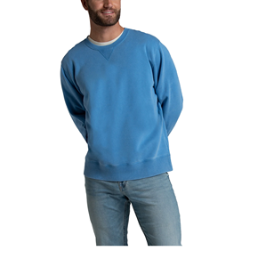 Sweat-shirts à col rond bleu pour hommes, design personnalisé, coupe ajustée premium, sweat-shirts décontractés unis pour hommes, sweats à capuche - Product Image 2