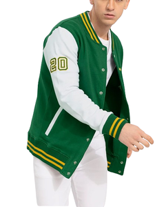 Chaqueta de Forro Polar con Logotipo Personalizado, Chaqueta Varsity de Alta Calidad con Cuello Alto para Hombre, Chaqueta de Baloncesto de Forro Polar Teñido Liso - Product Image 5