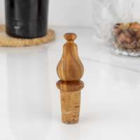 Support de bouteille étanche en bois d'olivier ArtisRaw, design rustique méditerranéen, fait main, qualité alimentaire, portable, pour la maison
