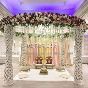 Amazing Elephant <b>Trunk</b> Pillars Wedding Mandap DST Exports Top Rated Elephants Tusk Style Pillar Mandaps Sale Malaysia Big Venue - Product Image 6