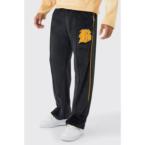 Men's Winter Cotton <b>Fleece</b> Jogger Pants Custom Logo Casual Track Sports <b>Trousers</b> with Zipper Plain Dyed Canvas Straight Pattern - Product Image 1