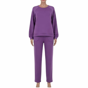 Conjunto de Dos Piezas para Mujer en Tela Anti-Pilling, Blazer de Manga Larga Suave y Cómodo y Pantalones, Traje Casual para Oficina - Product Image 1