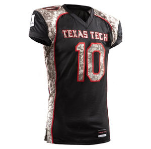 Jersey de fútbol americano de sarga de aparejos juveniles de poliéster 100% de alta calidad, uniformes de fútbol americano personalizados, cuello en V sublimado - Product Image 6