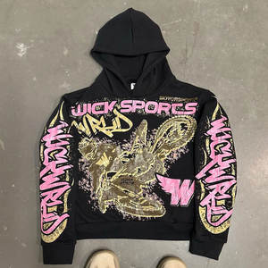 Collection polyvalente : Sweat-shirts à capuche unisexes brodés et imprimés, motif croix, manches longues, style Y2K Goth, streetwear - Product Image 4