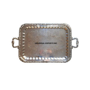 Bandeja de chocolate de diseñador de metal Bandeja de chocolate de diseñador niquelado Bandeja de chocolate de lujo nueva con estilo clásico - Product Image 2