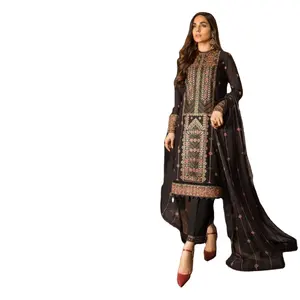 Eleganz 100% reines Baumwoll profil Gesticktes ungesticktes islamisches und muslimisches Kleidungs material für Frauen für eid