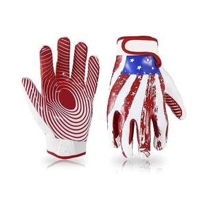 OEM Custom Printed American Football Gloves Newest Style Waterproof <b>Synthetic</b> <b>Leather</b> For Sports Top Offer - Product Image 2