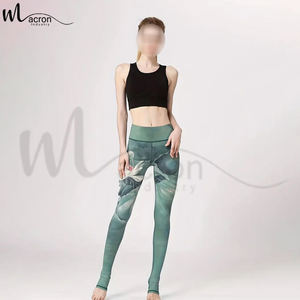 Wholesale Rate Premium Quality OEM ODM Service Sublimation Printed Stretch Soft Mesh Fabric Fitness Wear Leggings <b>Tights</b> <b>Women</b> - Product Image 5