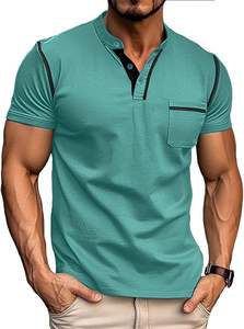 Haute qualité hommes décontracté 100% coton T-Shirt séchage rapide solide motif Logo imprimé 220 grammes Jersey vierge compressé en gros - Product Image 3