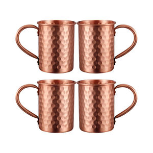 Tasse de voyage Moscow Mule 16oz personnalisée en acier inoxydable de haute qualité avec placage de cuivre et poignée dorée pour le café - Product Image 1