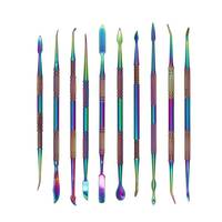 Vente en gros de spatules en céramique pour outils de sculpture sur cire Instruments de laboratoire dentaire Ciment Plâtre Mélange d'acier inoxydable Standard à double extrémité