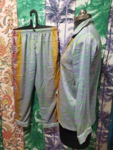 Ensemble de pyjamas de saris en soie vintage faits à la main costume de nuit en soie indienne douce pour les femmes vêtements de nuit de demoiselle d'honneur d'été élégants hiver - Product Image 3