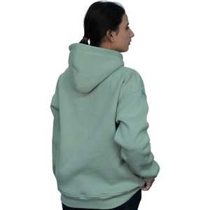 Felpe con cappuccio in cotone 100% con stampa e tinta unita felpe da donna stile invernale caldo abbigliamento alla moda in verde menta - Product Image 3