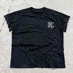 Camiseta de Hombre de Algodón 100% del Fabricante, Hombros Regulares, Estilo Oversize, Impresión Serigrafiada, Lavado Ácido Vintage, Desgastada - Product Image 6