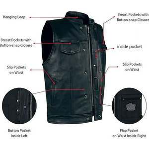 Men's Spandex/Nylon Vest Zipper Wholesale O-Neck Mesh Breathable Waterproof Quick Dry Sleeveless Outdoor Motorcycle Jacket - Product Image 4