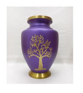 Urnas Metálicas Modernas de Lujo en Tono Púrpura con Elegantes Grabados Hechos a Mano y Ecológicos que Conservan Mensajes Personales y Nombres para Siempre - Product Image 3