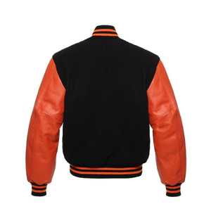 2025 gros Logo personnalisé broderie Baseball Outwear manches en cuir plaine Streetwear Letterman pour hommes femmes varsity vestes - Product Image 4