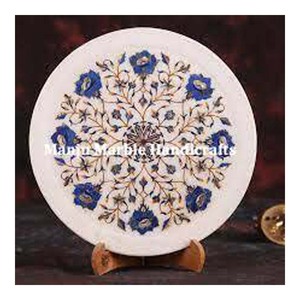 Plaque d'incrustation de marbre de produit de qualité supérieure de conception classique avec l'art floral de coquille de mer de nacre pour l'utilisation de service de nourriture de cuisine d'hôtel - Product Image 4