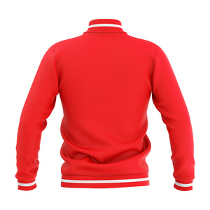 Veste bomber de baseball formelle à patchwork de haute qualité W4G, col rond brodé personnalisé, sans service militaire - Product Image 3