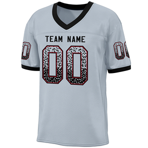 Football Américain Haute Performance Mesh Jersey Nom et Numéro Personnalisés Manches Courtes Sublimation Blanc Vente en Gros Cousu - Product Image 4