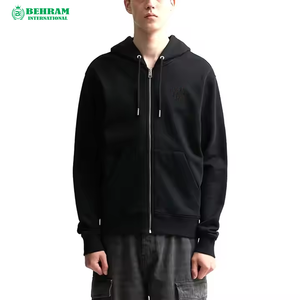 Sweat à capuche unisexe personnalisé avec fermeture éclair, 100 % coton molletonné French Terry, séchage rapide, respirant, hiver 2025 – Vente en gros - Product Image 3