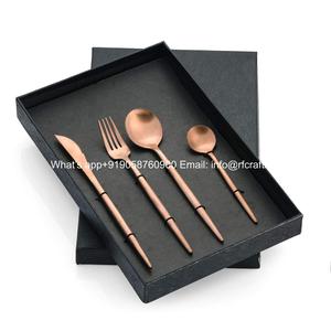 Ensemble de couverts revêtus de bronze de style antique en acier inoxydable de haute qualité - Product Image 4