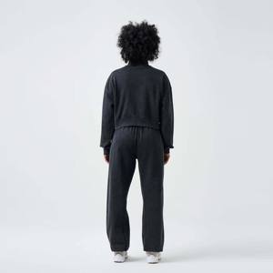 Sweat-shirt à col montant en éponge pour femmes-Ensemble de vêtements de détente deux pièces confortable et confortable, parfait pour une tenue décontractée et la détente - Product Image 6