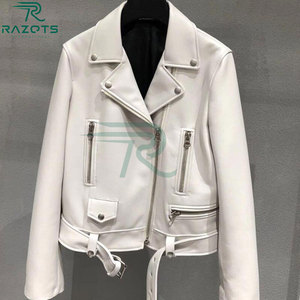 2025 New Women's Premium Genuine <b>Sheep</b> <b>Skin</b> <b>Jacket</b> Stand Finished Plain Dyed Solid Warm Winter Fur Trim Waterproof Breathable - Product Image 4