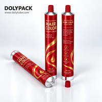 Tube d'emballage en aluminium pliable vide de 100g 150g, design personnalisé, pour pâte colorante pour cheveux, crème, lotion, produits de soin de la peau
