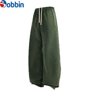 Pantalons de survêtement épais et chauds de qualité supérieure, lavés à l'acide, surdimensionnés, avec logo personnalisé, tissu polaire personnalisé, style toile - Product Image 3