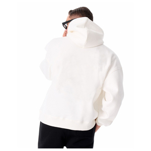 Top qualité 100% coton et impression bouffante personnalisée 450gsm Logo Hoodies pull décontracté goutte épaule à capuche pour hommes - Product Image 6