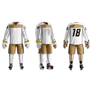 Uniforme de hockey sur glace unisexe sur mesure, respirant et à séchage rapide, en vente en gros - Product Image 4