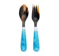 Grandes cuillères à salade personnalisées en résine écologique, compatibles lave-vaisselle, 11 pouces, logo personnalisé moderne, cuisine à domicile, fabriqué en Inde