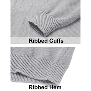 Suéteres de punto de diseño personalizado para hombre, cárdigan y suéter transpirables de lana de algodón de color sólido a la moda - Product Image 6