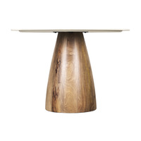 Table en pierre moderne et légère de luxe pour la cuisine, la salle à manger, table ronde de haute qualité en marbre pour le salon.